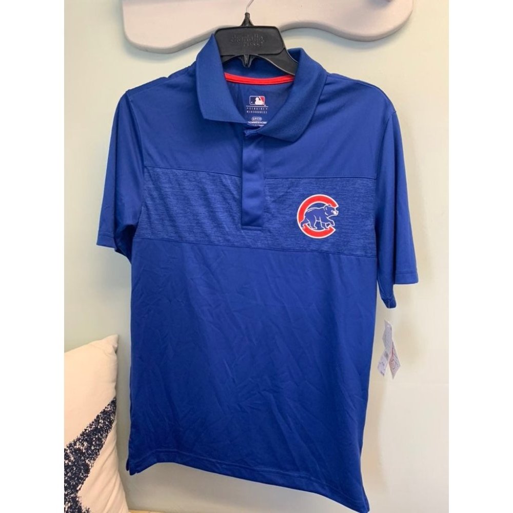 Chicago Cubs Golf Polo Shirt Performance Cool dry MENS unisex SMALL